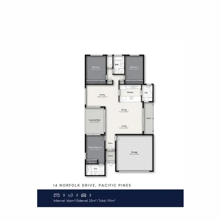Floorplan of Homely house listing, 14 Norfolk Drive, Pacific Pines QLD 4211