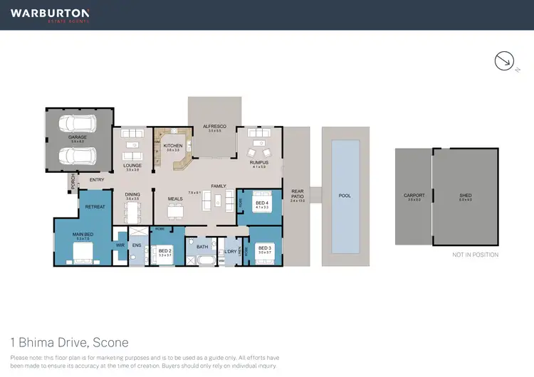 Floorplan of Homely house listing, 1 Bhima Drive, Scone NSW 2337