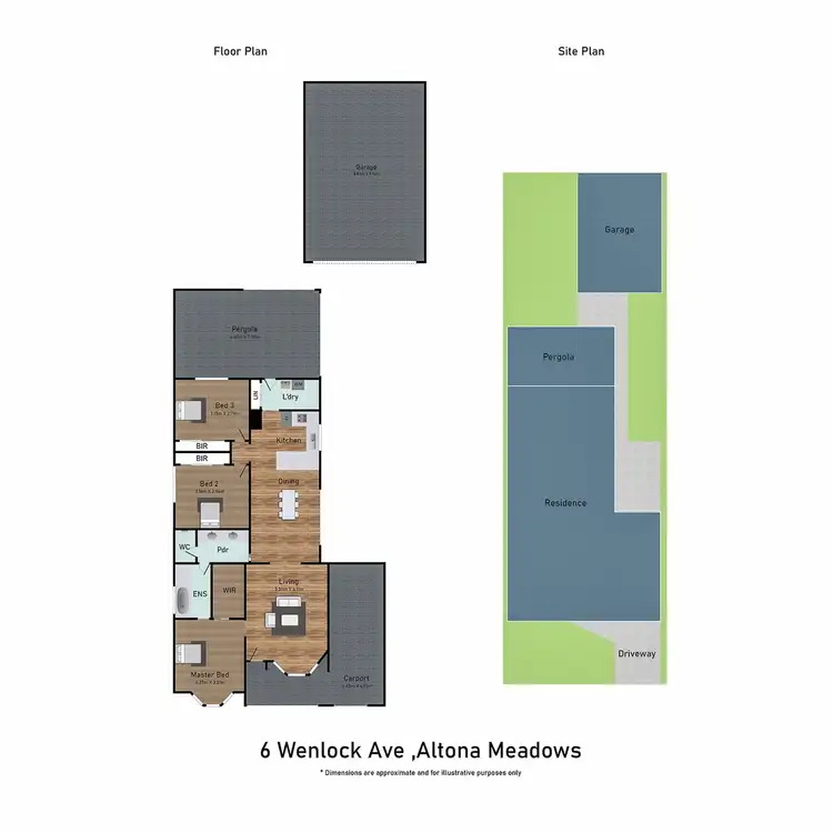 Floorplan of Homely house listing, 6 Wenlock Avenue, Altona Meadows VIC 3028