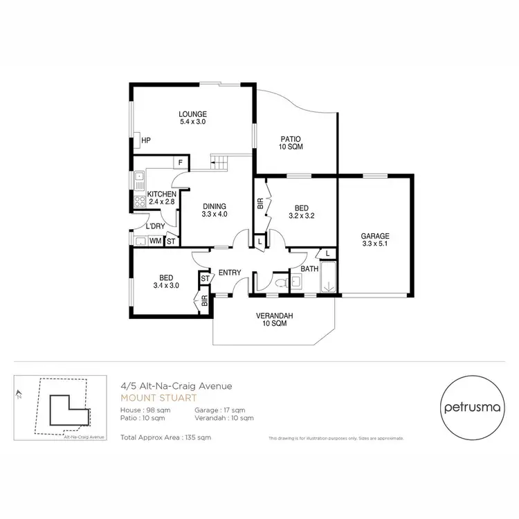 Floorplan of Homely unit listing, 4/5 Alt-Na-Craig Avenue, Mount Stuart TAS 7000