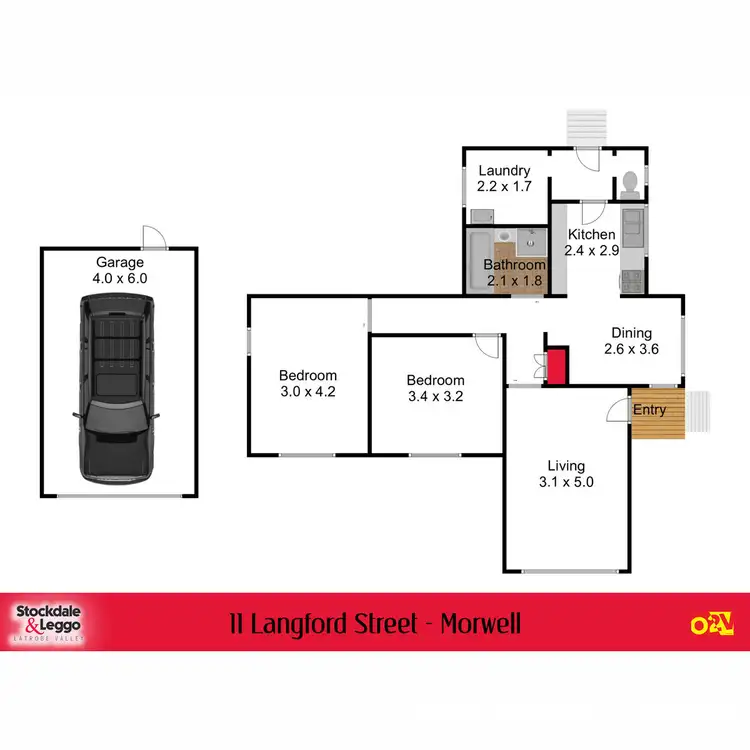 Floorplan of Homely house listing, 11 Langford Street, Morwell VIC 3840