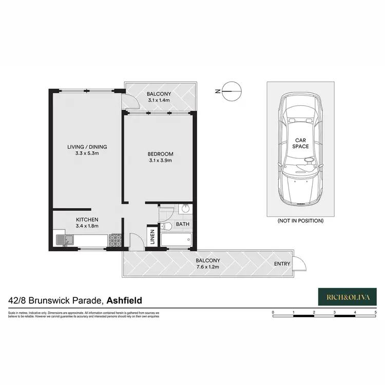 Floorplan of Homely apartment listing, 42/8 Brunswick Parade, Ashfield NSW 2131