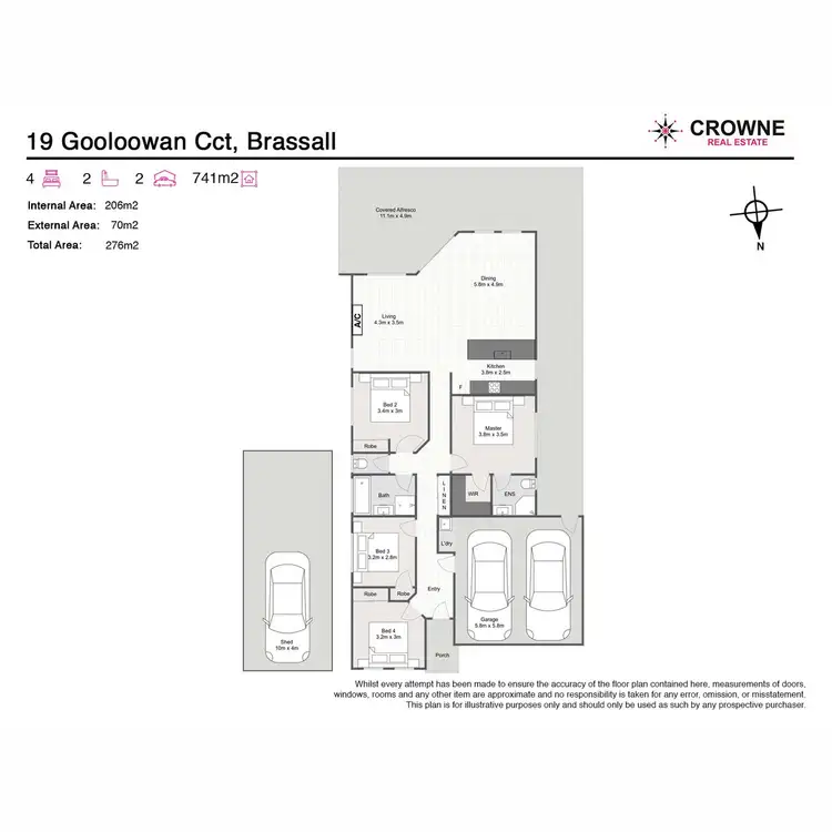 Floorplan of Homely house listing, 19 Gooloowan Circuit, Brassall QLD 4305