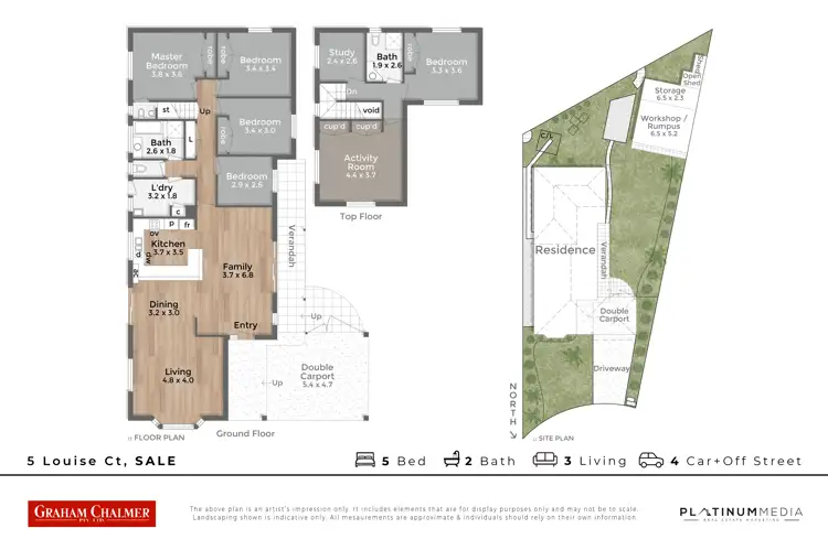 Floorplan of Homely house listing, 5 Louise Court, Sale VIC 3850