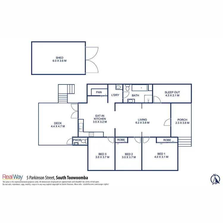 Floorplan of Homely house listing, 5 Parkinson Street, South Toowoomba QLD 4350