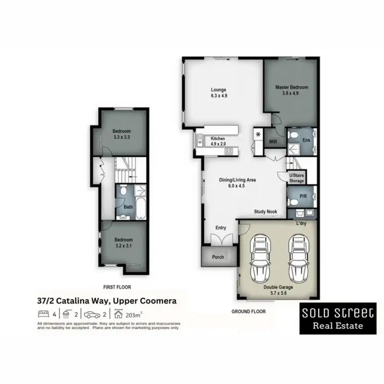 Floorplan of Homely townhouse listing, 37/2 Catalina Way, Upper Coomera QLD 4209