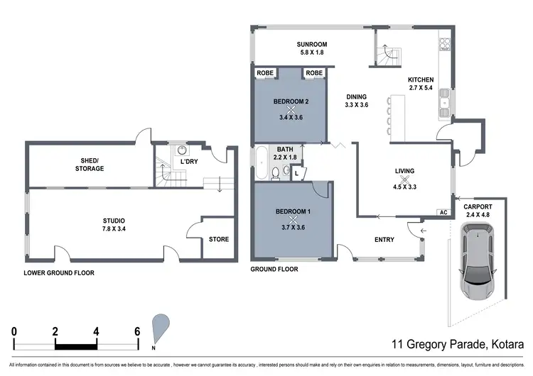 Floorplan of Homely house listing, 11 Gregory Parade, Kotara NSW 2289