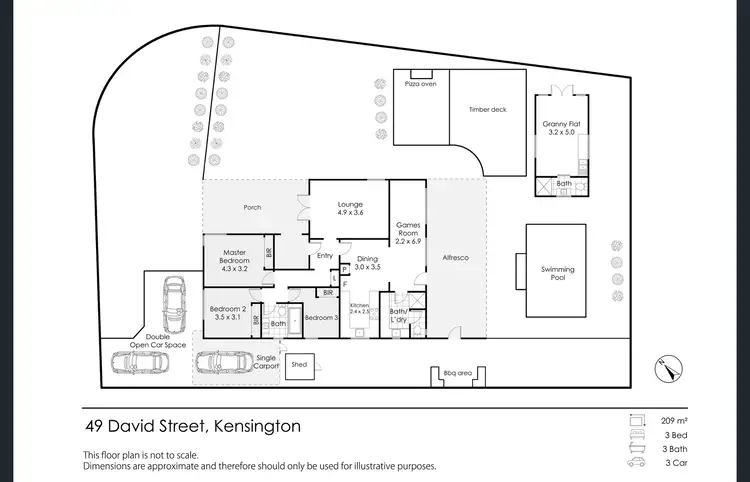 Floorplan of Homely house listing, 49 David Street, Kensington WA 6151