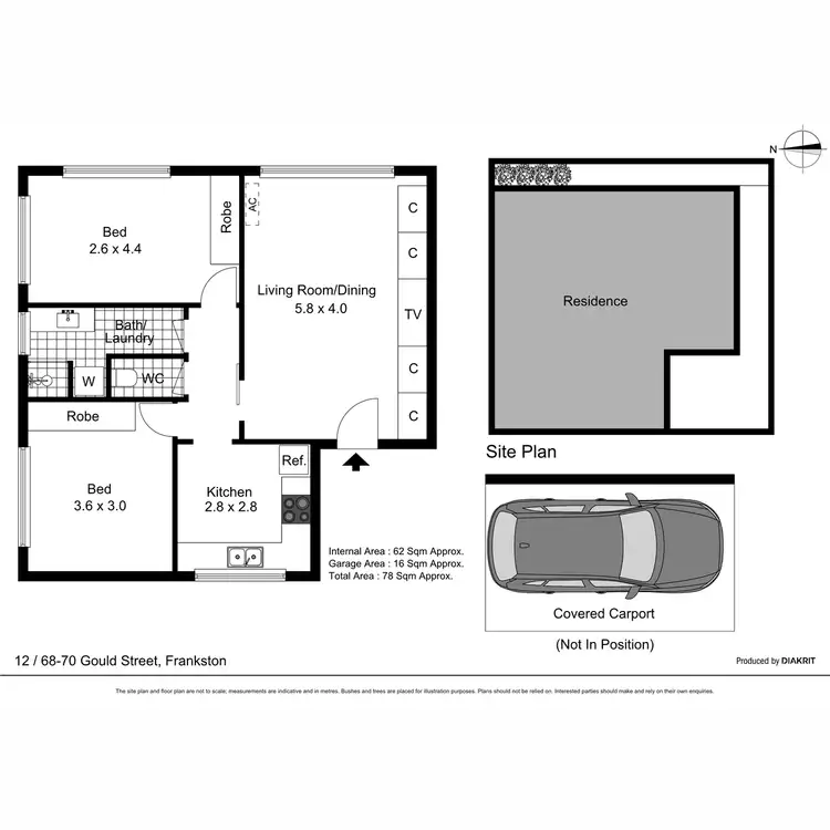 Floorplan of Homely unit listing, 12/68 Gould Street, Frankston VIC 3199