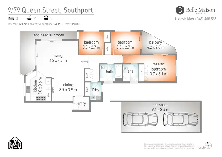 Floorplan of Homely apartment listing, 9/79 Queen Street, Southport QLD 4215