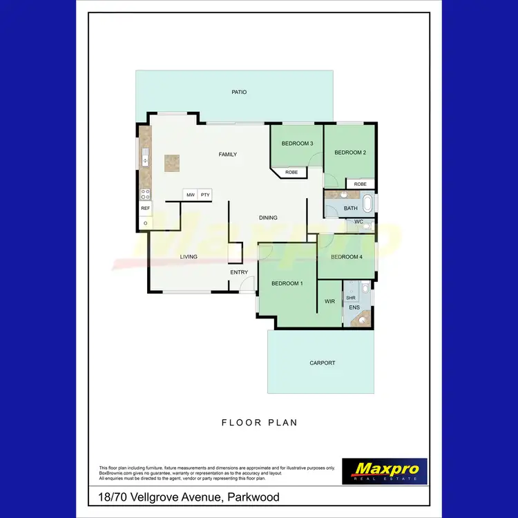 Floorplan of Homely house listing, 18/70 Vellgrove Avenue, Parkwood WA 6147