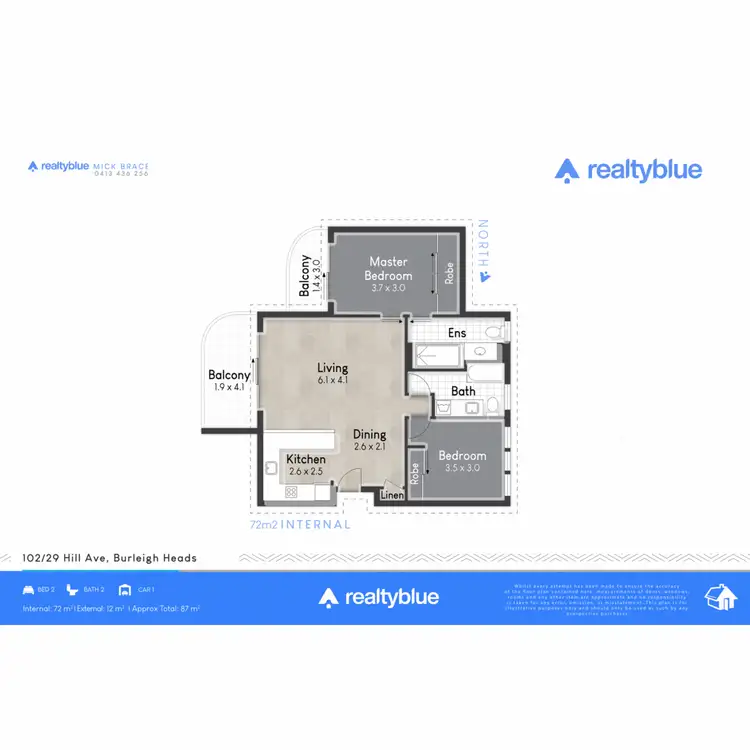 Floorplan of Homely unit listing, 102/29 Hill Avenue, Burleigh Heads QLD 4220