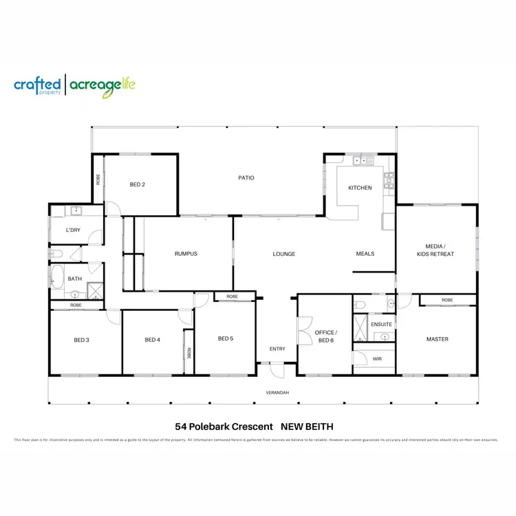 Floorplan of Homely rural property listing, 54 Polebark Crescent, New Beith QLD 4124