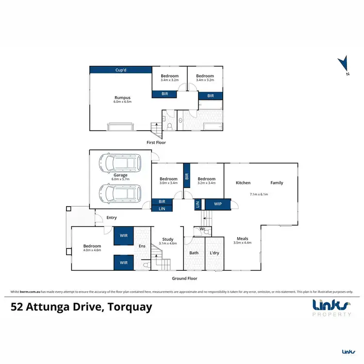 Floorplan of Homely house listing, 52 Attunga Drive, Torquay VIC 3228