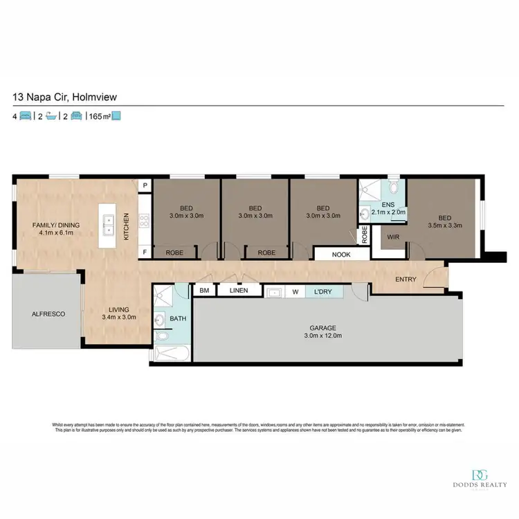 Floorplan of Homely house listing, 13 Napa Circuit, Holmview QLD 4207