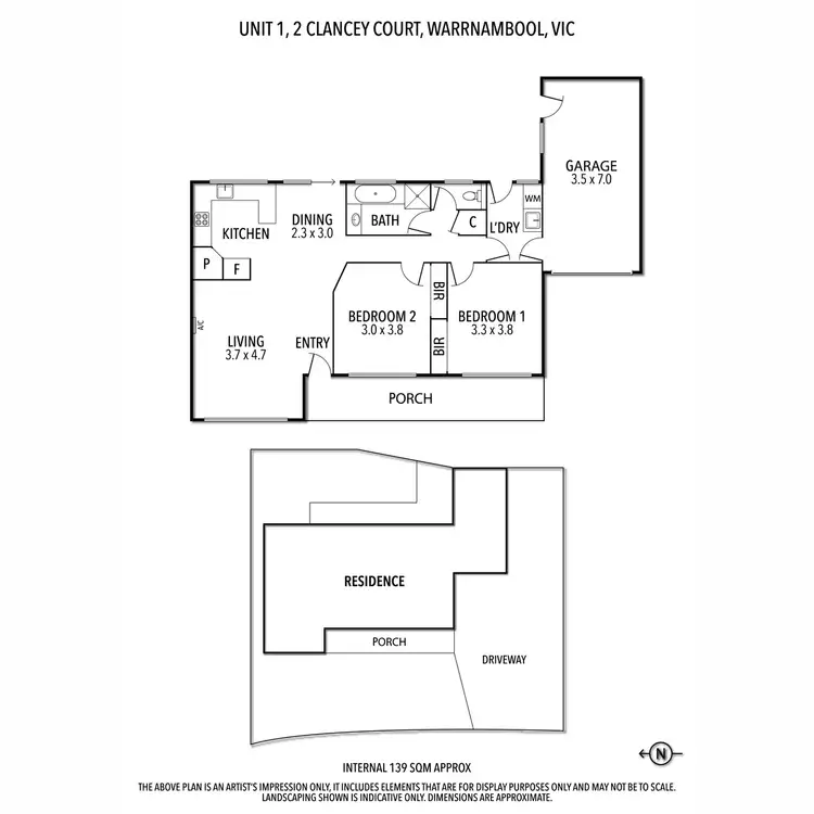 Floorplan of Homely flat listing, 1/2 Clancey Court, Warrnambool VIC 3280