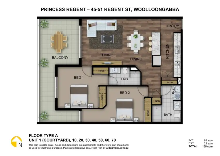 Floorplan of Homely apartment listing, 10/45 Regent Street, Woolloongabba QLD 4102