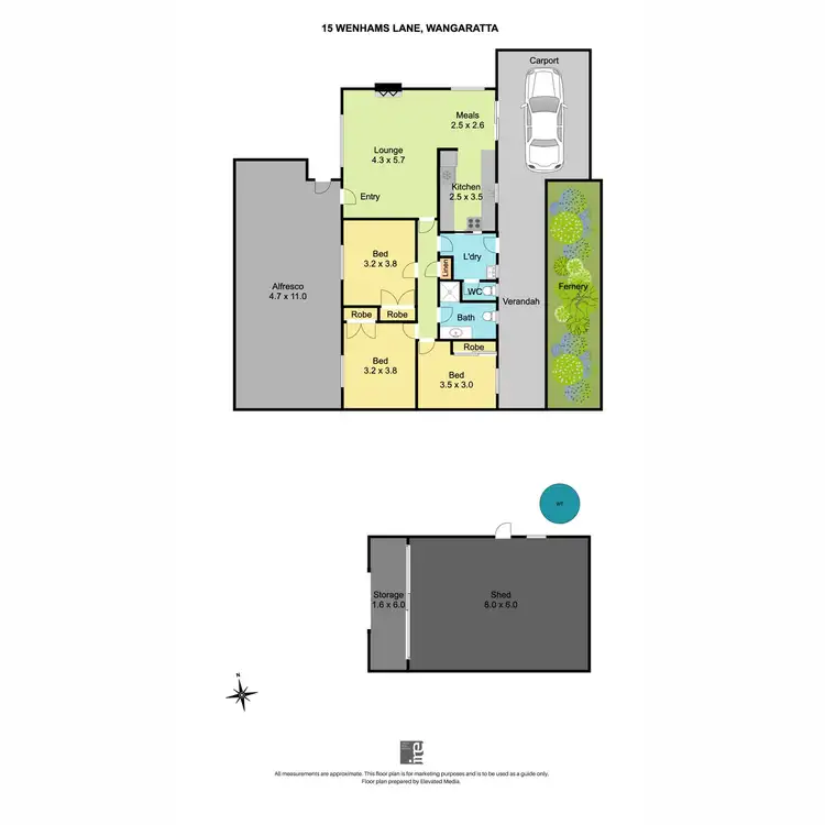 Floorplan of Homely house listing, 15 Wenhams Lane, Wangaratta VIC 3677