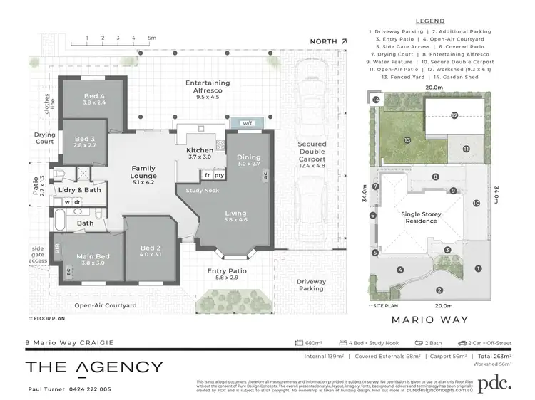 Floorplan of Homely house listing, 9 Mario Way, Craigie WA 6025