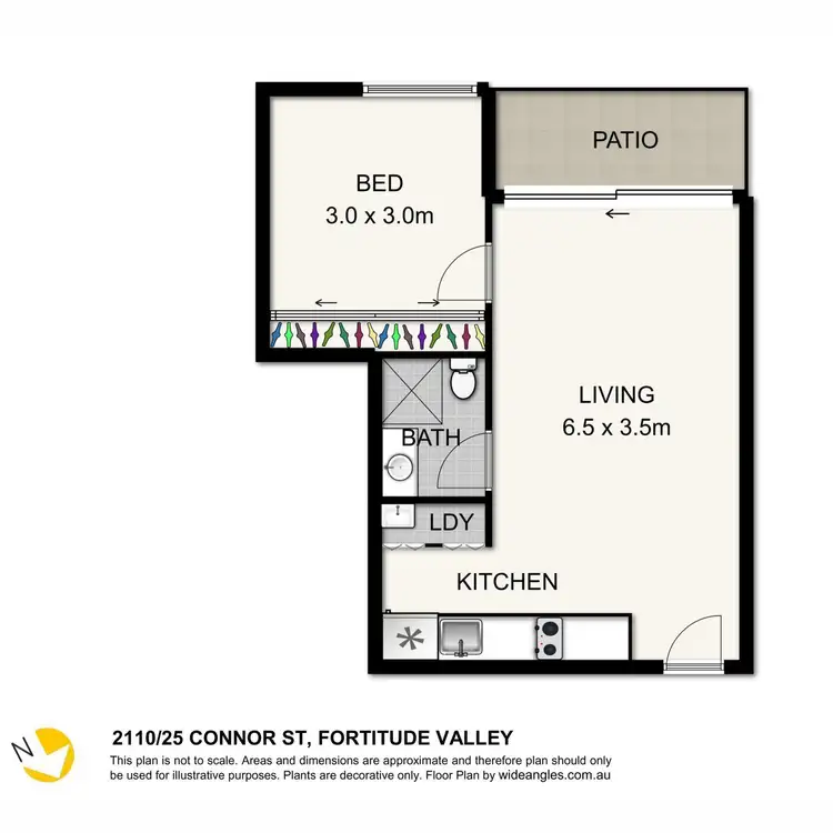 Floorplan of Homely apartment listing, 2110/25 Connor Street, Fortitude Valley QLD 4006