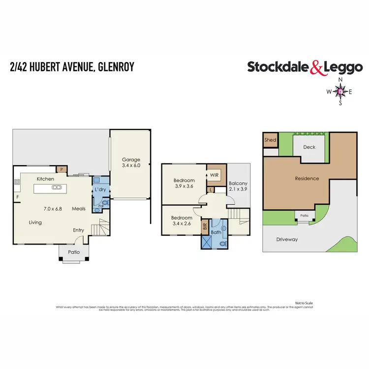 Floorplan of Homely townhouse listing, 2/42 Hubert Avenue, Glenroy VIC 3046