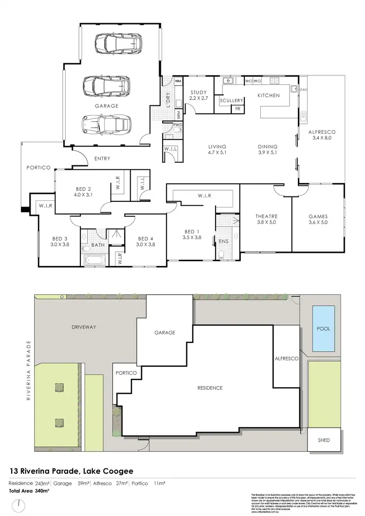 Floorplan of Homely house listing, 13 Riverina Parade, Lake Coogee WA 6166