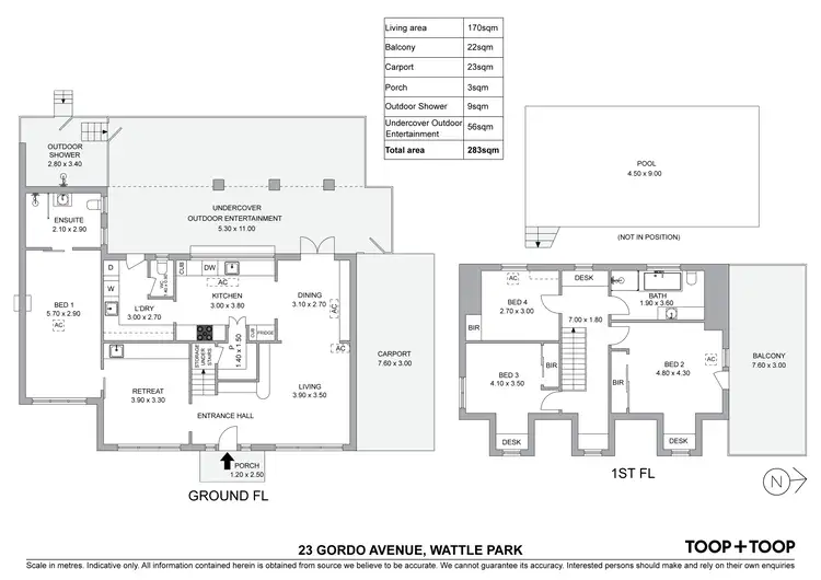 Floorplan of Homely house listing, 23 Gordo Avenue, Wattle Park SA 5066
