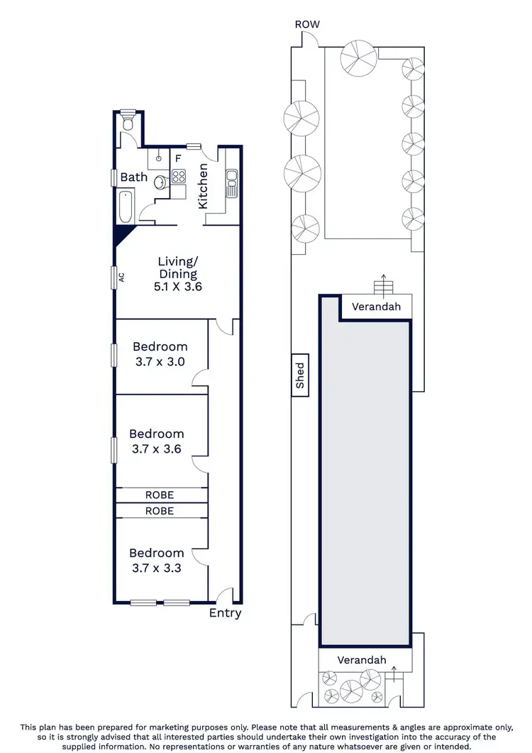 Floorplan of Homely house listing, 49 Ormond Street, Kensington VIC 3031