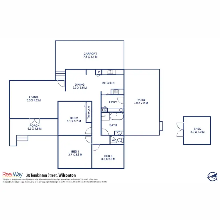 Floorplan of Homely house listing, 20 Tomkinson Street, Wilsonton QLD 4350