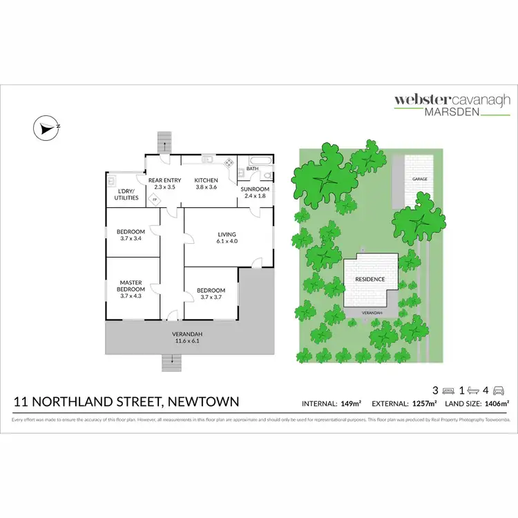 Floorplan of Homely house listing, 11 Northland Street, Newtown QLD 4350