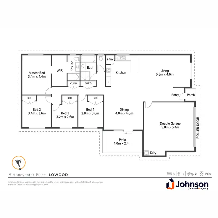 Floorplan of Homely house listing, 9 Honeyeater Place, Lowood QLD 4311