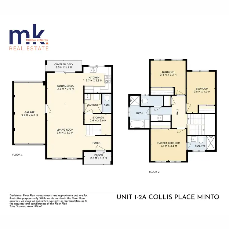 Floorplan of Homely townhouse listing, 1/2a Collis Place, Minto NSW 2566