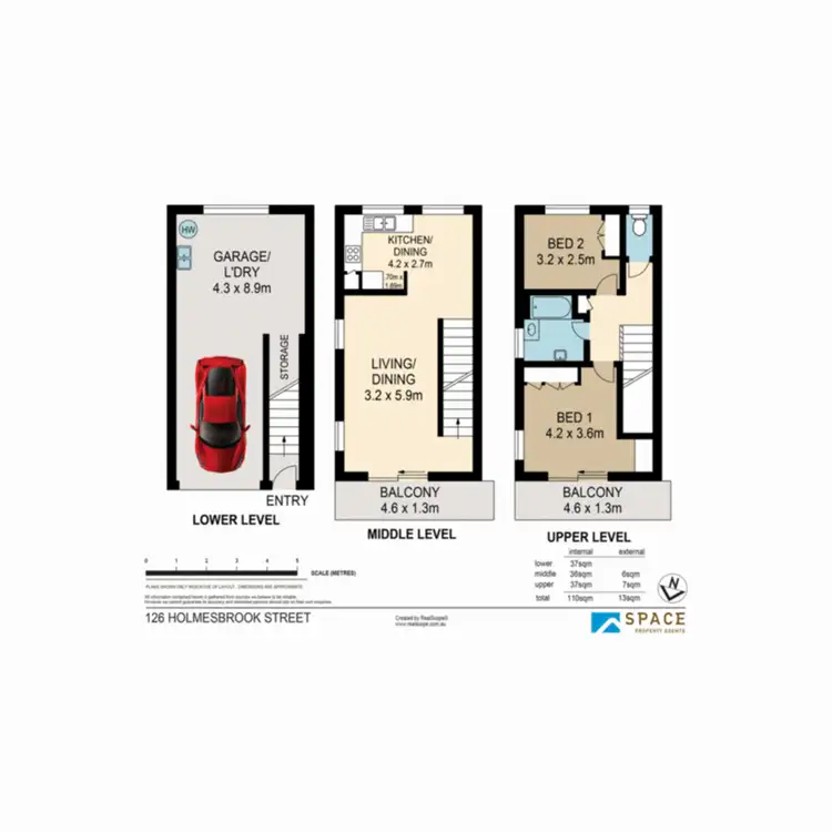 Floorplan of Homely apartment listing, 1/26 Holmesbrook Street, Ashgrove QLD 4060