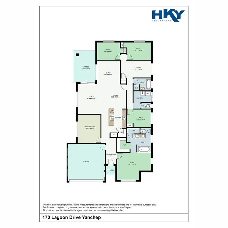 Floorplan of Homely house listing, 170 Lagoon Drive, Yanchep WA 6035