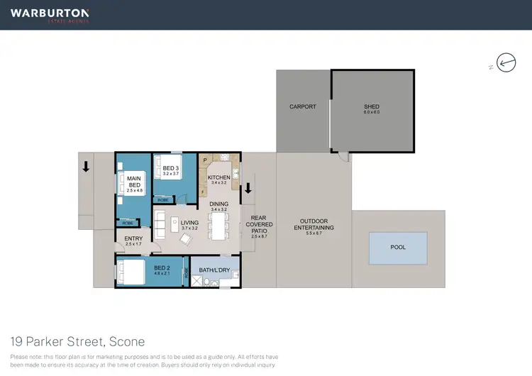 Floorplan of Homely house listing, 19 Parker Street, Scone NSW 2337