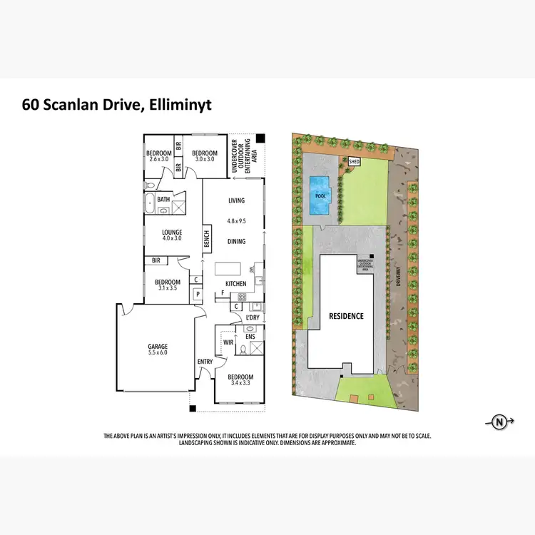 Floorplan of Homely house listing, 60 Scanlan Drive, Elliminyt VIC 3250