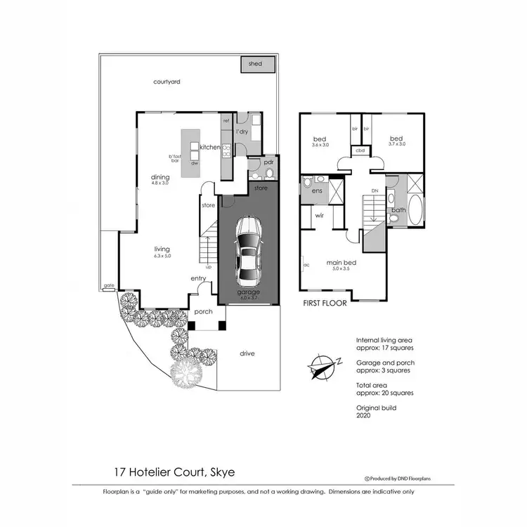 Floorplan of Homely townhouse listing, 17 Hotelier Court, Skye VIC 3977