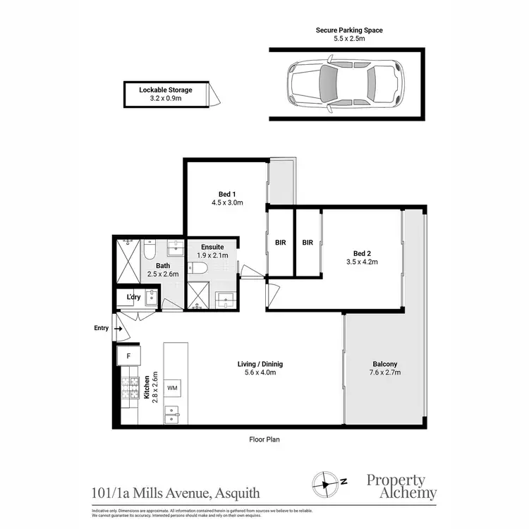 Floorplan of Homely apartment listing, 101/1a Mills Avenue, Asquith NSW 2077
