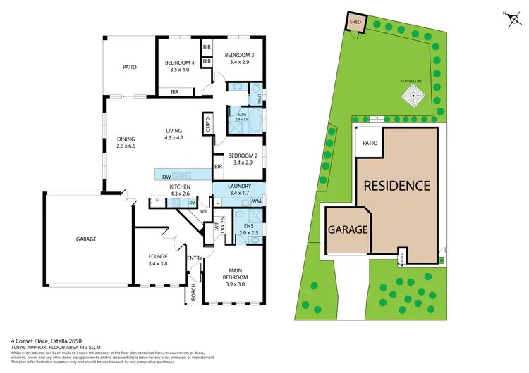 Floorplan of Homely house listing, 4 Comet Place, Estella NSW 2650