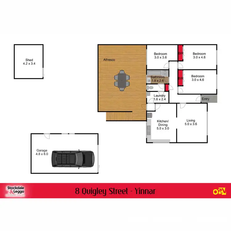 Floorplan of Homely house listing, 8 Quigley Street, Yinnar VIC 3869