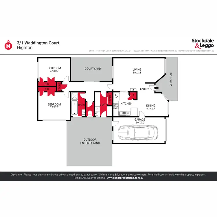 Floorplan of Homely townhouse listing, 3/1 Waddington Court, Highton VIC 3216