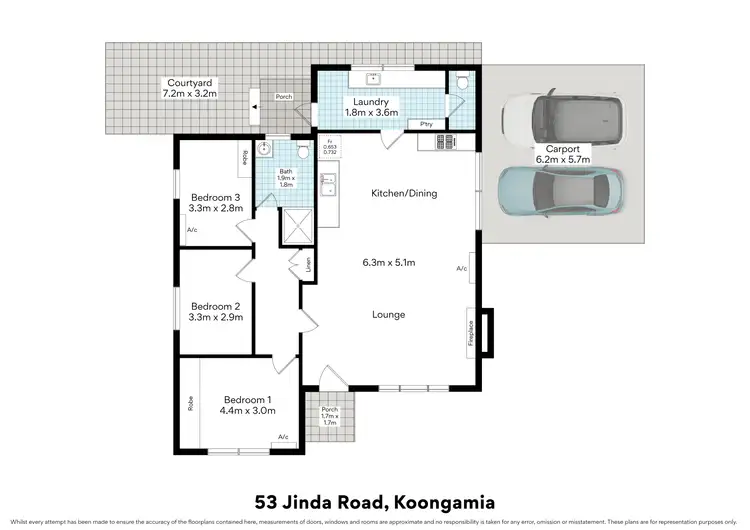 Floorplan of Homely house listing, 53 Jinda Road, Koongamia WA 6056