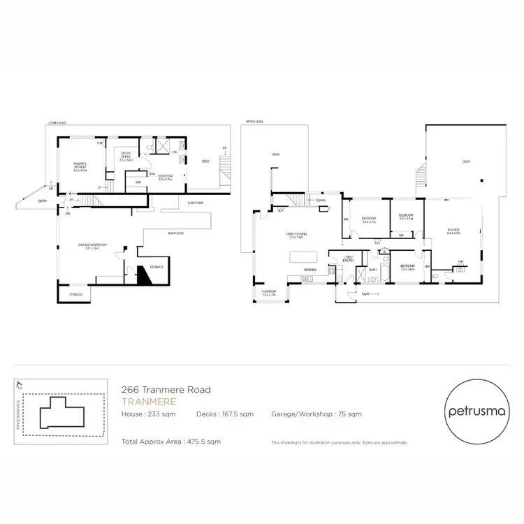 Floorplan of Homely house listing, 266 Tranmere Road, Tranmere TAS 7018