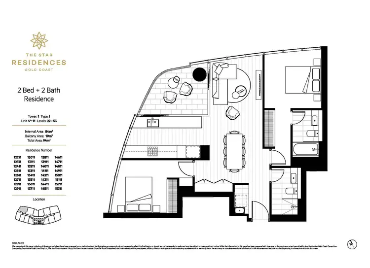 Floorplan of Homely apartment listing, 14411/5 The Darling Avenue, Broadbeach QLD 4218
