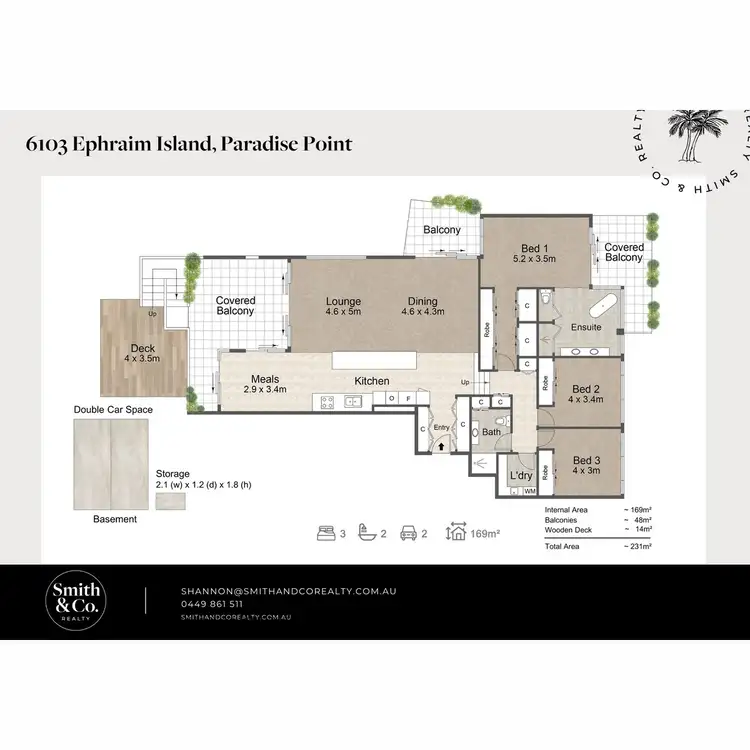 Floorplan of Homely apartment listing, 6103/2 Ephraim Island, Paradise Point QLD 4216