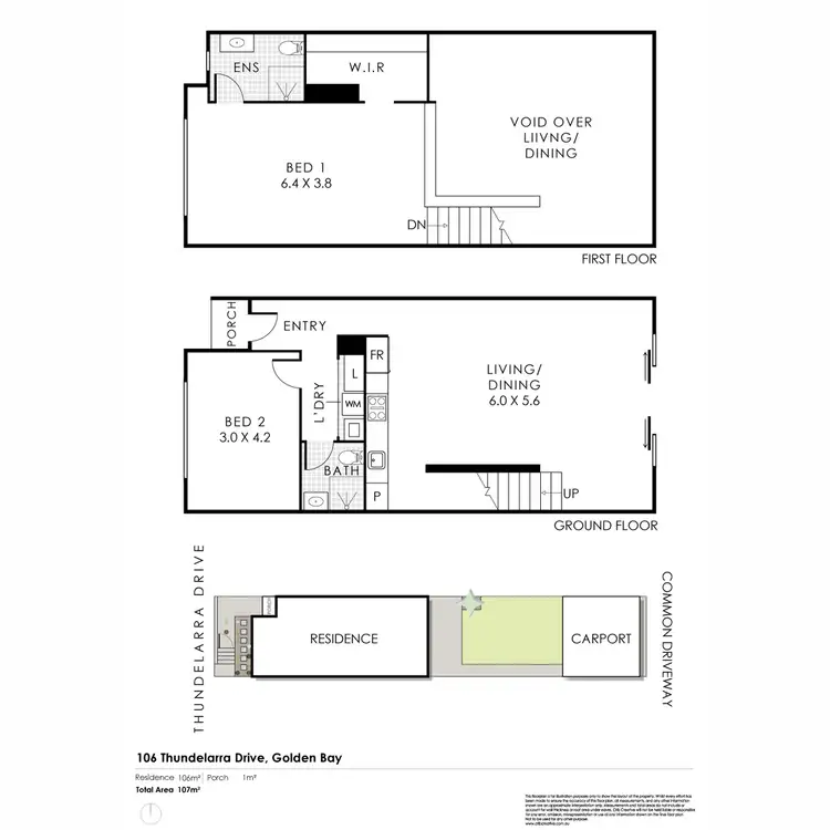 Floorplan of Homely house listing, 106 Thundelarra Drive, Golden Bay WA 6174