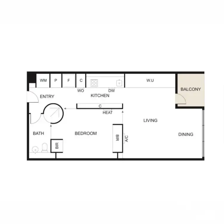 Floorplan of Homely apartment listing, 1408/22 Dorcas Street, Southbank VIC 3006