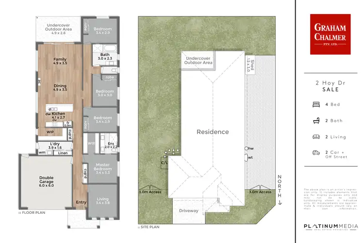 Floorplan of Homely house listing, 2 Hoy Drive, Sale VIC 3850