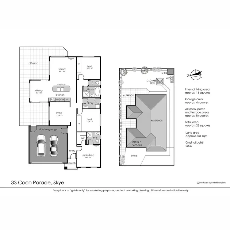 Floorplan of Homely house listing, 33 Coco Parade, Skye VIC 3977