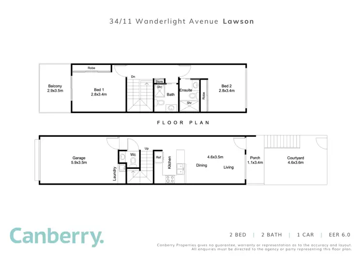 Floorplan of Homely townhouse listing, 34/11 Wanderlight Avenue, Lawson ACT 2617